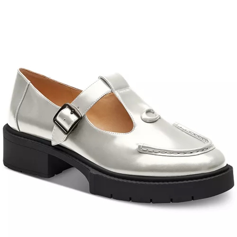 Silver Women's Mary Jane Loafers